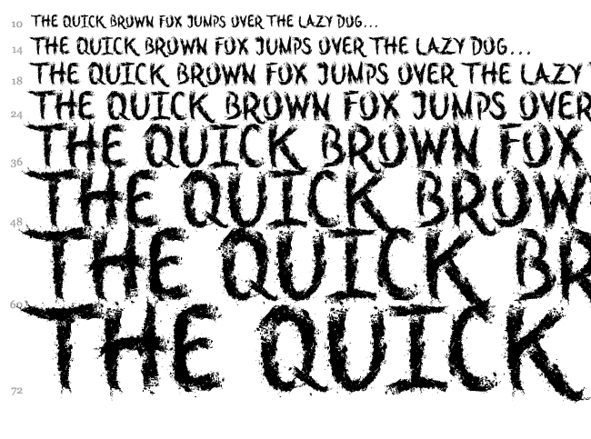 Stretch Out Your Fingers font waterfall